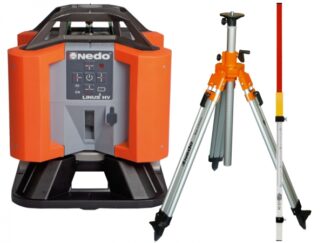 Laser krzyżowy Nedo LINUS HV ZESTAW (statyw KORBOWY i łata laserowa)