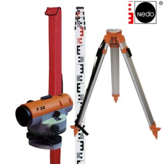 Niwelator optyczny NEDO F32 statyw łata zestaw